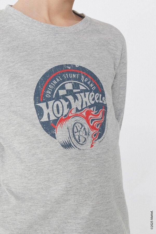 Tezenis Camiseta Manga Larga Algodón con Estampado Hot Wheels para Niño Última moda