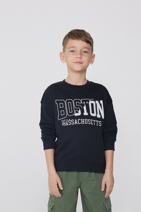 Tezenis Sudadera Manga Larga con Estampado para Niño Descuento por venta flash