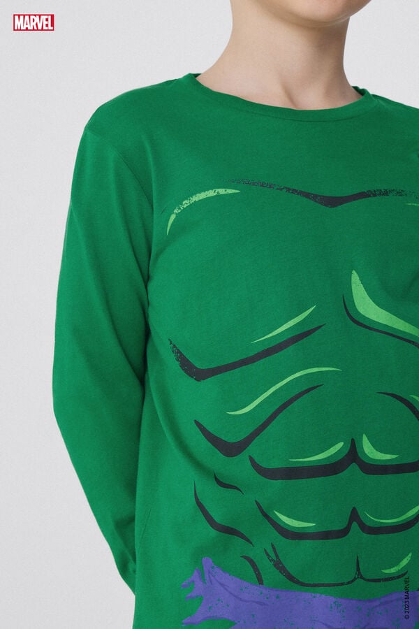 Tezenis Pijama Largo de Algodón con Estampado Hulk Ventas relámpago