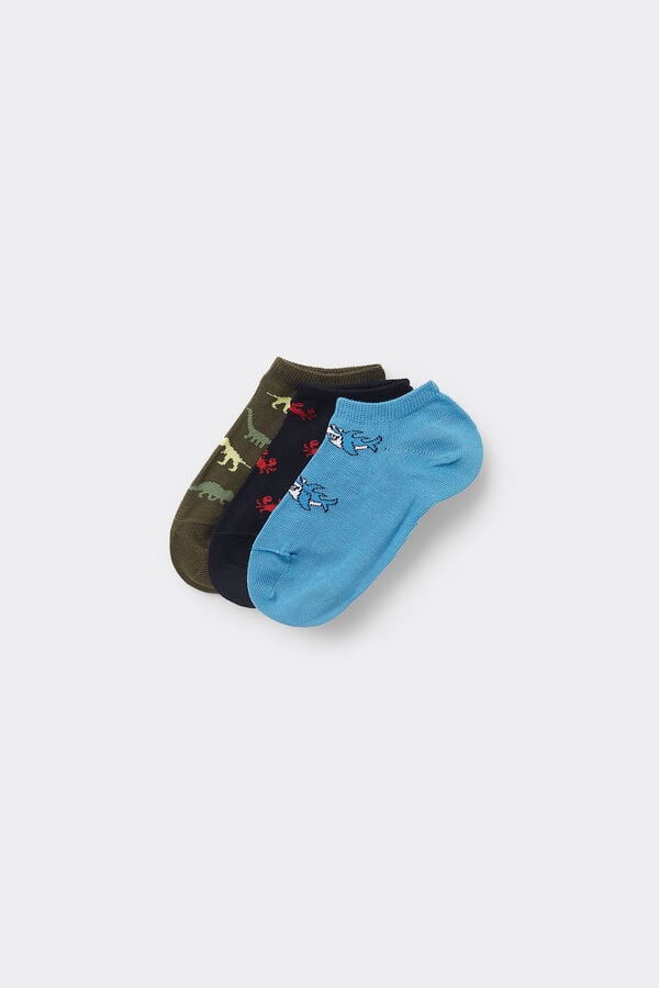 Tezenis 3 Pares de Calcetines Tobilleros de Algodón Estampados para Bebé