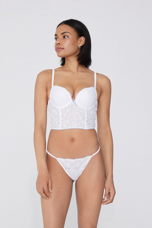 Tezenis Tanga Tira Lateral Fina de Algodón Fairy Princess Tienda