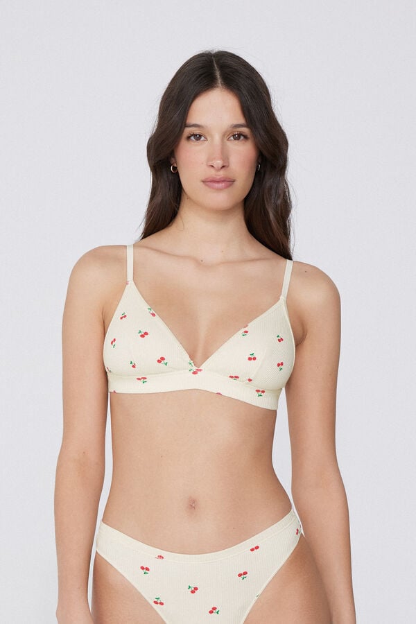 Tezenis Sujetador Triángulo Algodón Lisbon Comfy Rib Liquidación