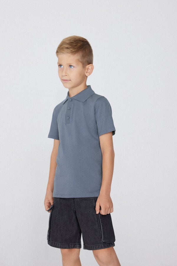 Tezenis Polo de Manga Corta de Algodón para Niño Promoción por tiempo limitado