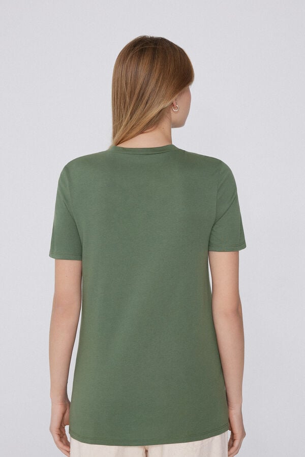 Tezenis Camiseta Basic Cuello Redondo de Algodón Venta caliente