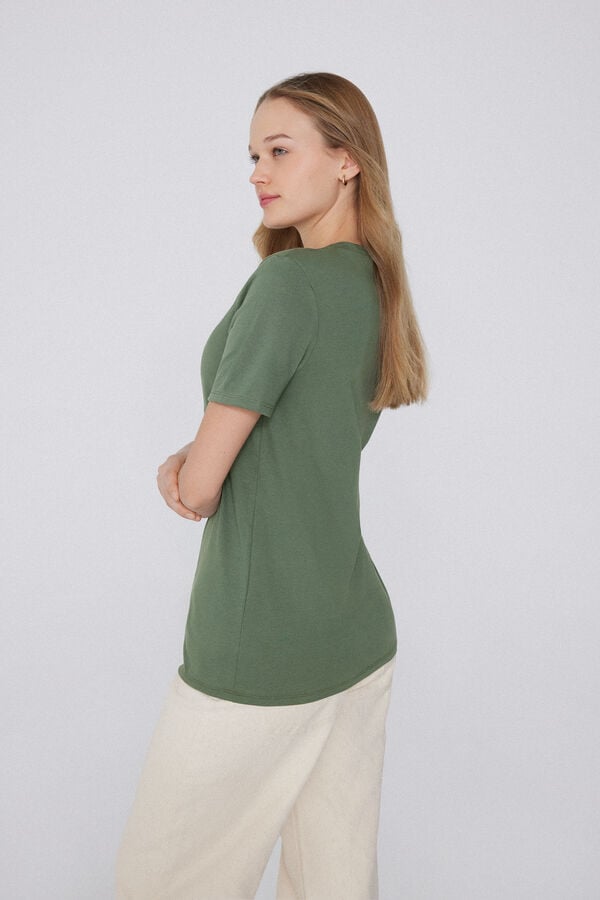 Tezenis Camiseta Basic Cuello Redondo de Algodón Venta caliente