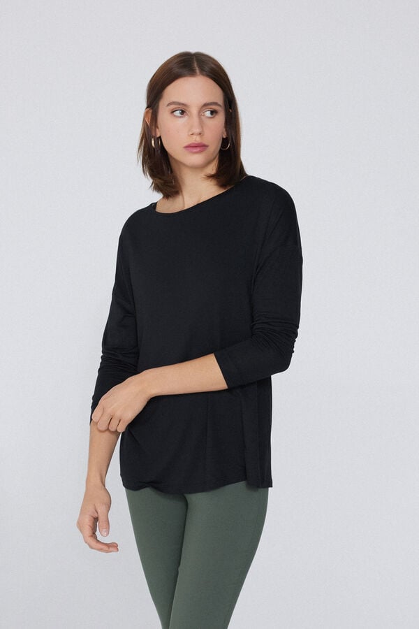 Tezenis Camiseta Manga Larga Viscosa Escote Barco Oferta especial de fábrica