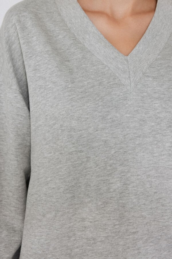 Tezenis Sudadera Gruesa Manga Larga Escote Pico Oferta especial