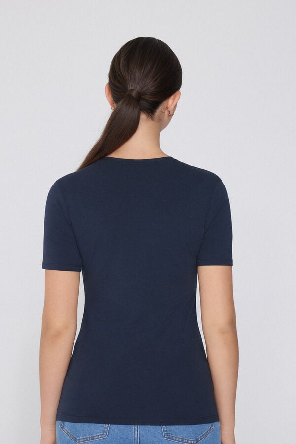 Tezenis Camiseta Algodón Elástico Cuello Redondo Grandes descuentos