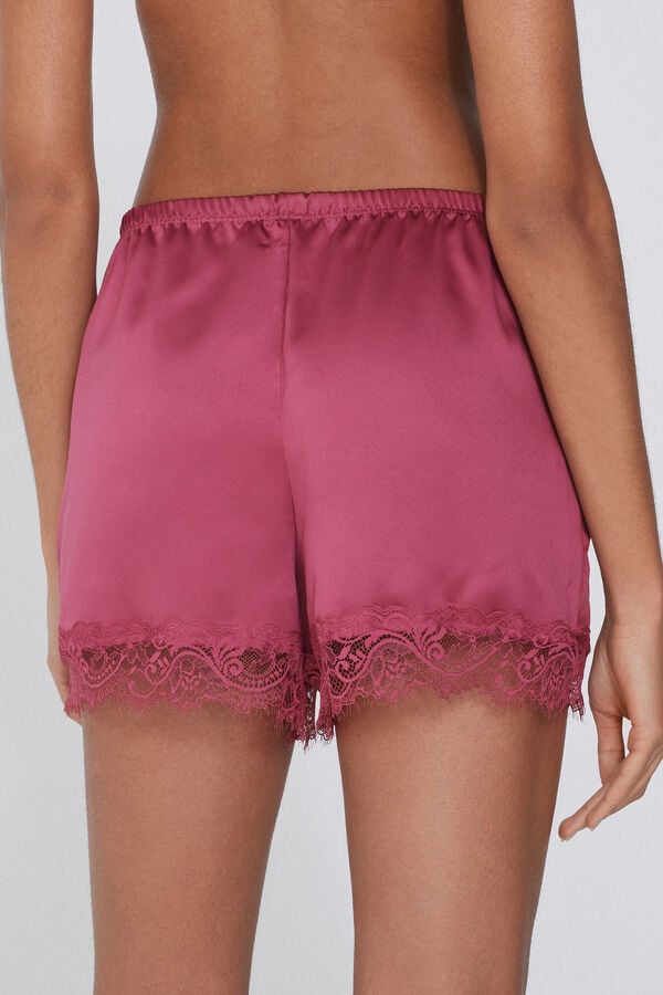 Tezenis Pantalón Corto de Raso y Encaje Venta caliente