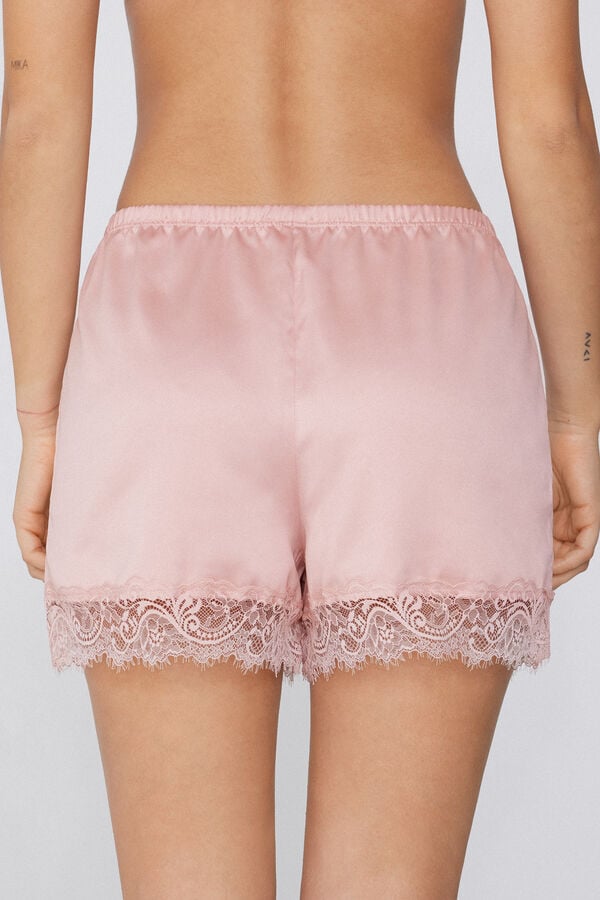 Tezenis Pantalón Corto de Raso y Encaje Liquidación