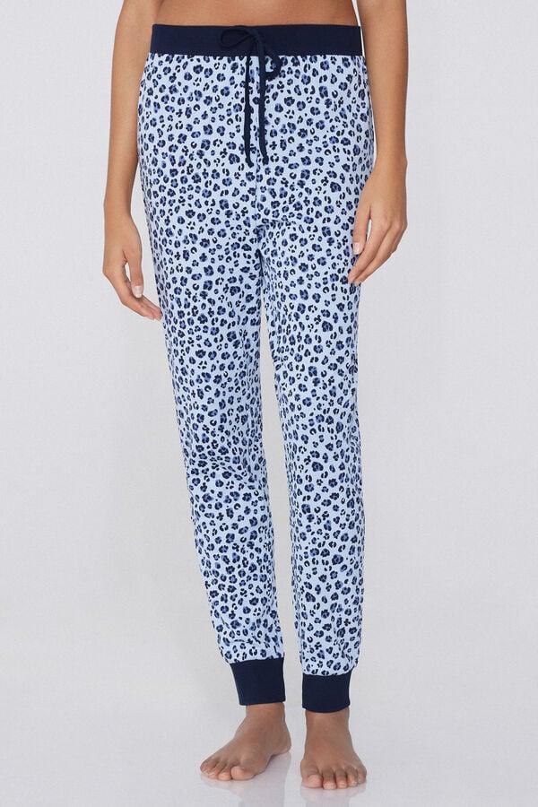 Tezenis Pantalón Largo de Algodón Estampado con Cordón Oferta especial