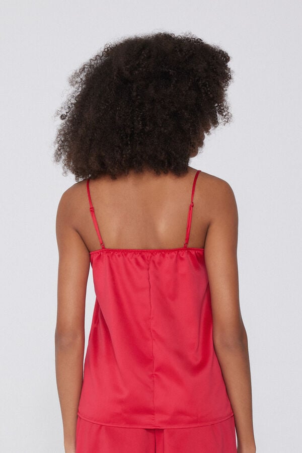 Tezenis Camiseta de Tirantes Finos de Raso y Encaje ÚLTIMAS EDICIONES