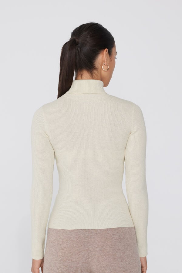 Tezenis Jersey Abrigado Manga Larga Cuello Alto Canalé con Lana Precios de Black Friday