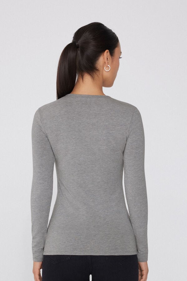 Tezenis Camiseta con Cuello Redondo de Algodón y Modal Térmico Limitado a 3 días