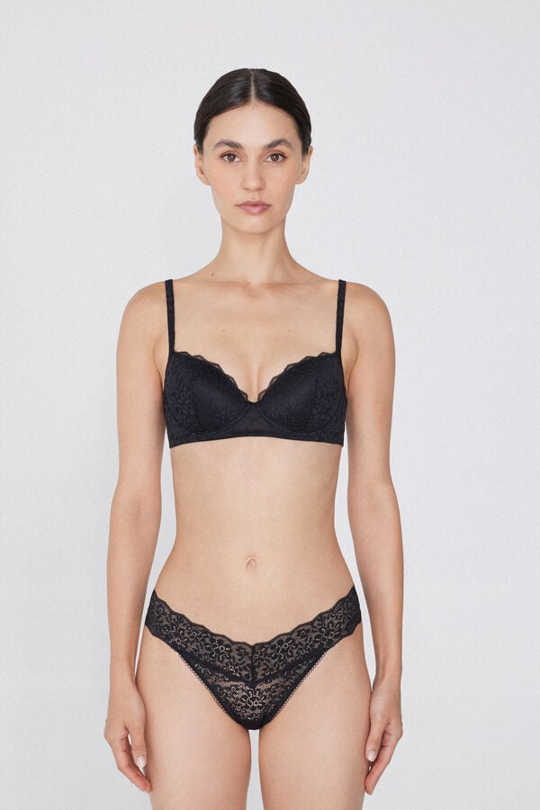Tezenis Sujetador Balconette Con Relleno Ligero de Encaje Reciclado Wien Devoluciones gratuitas