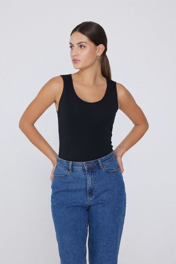 Tezenis Camiseta Tirantes Anchos Algodón Orgánico Escote Redondeado Venta caliente