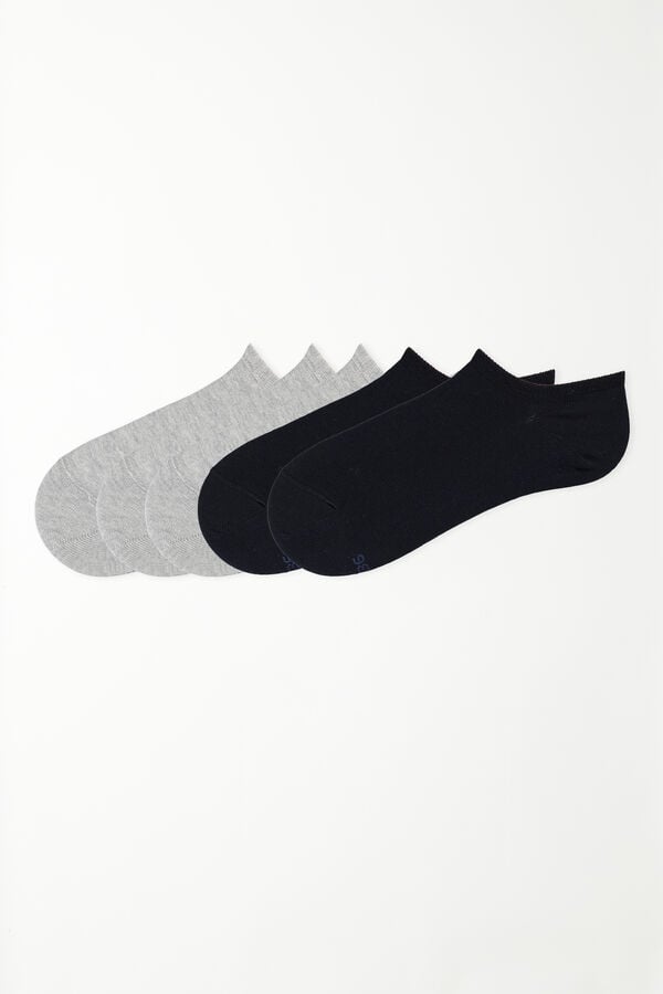 Tezenis 5 Pares de Calcetines Cortos de Algodón de Color Liso Superdescuento