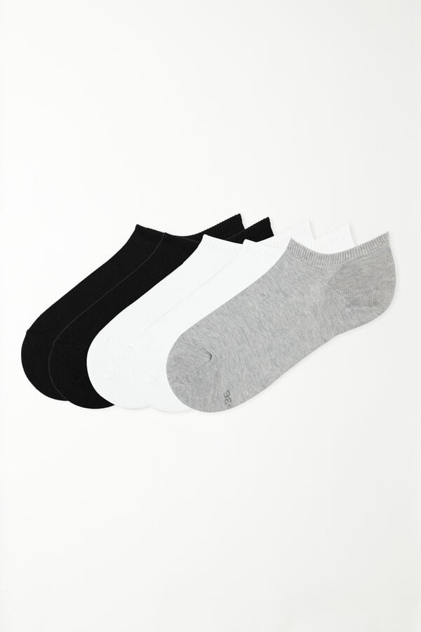 Tezenis 5 Pares de Calcetines Cortos de Algodón de Color Liso Grandes descuentos