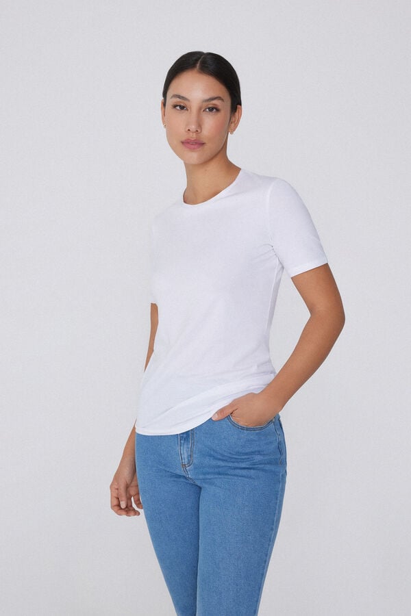 Tezenis Camiseta Algodón Elástico Cuello Redondo Oferta exclusiva