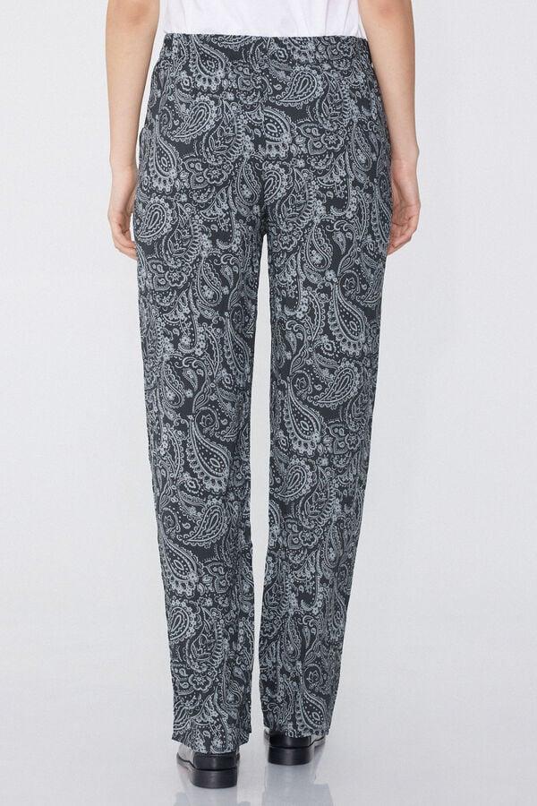 Tezenis Pantalón Largo Recto de Tela de Viscosa Mejor oferta