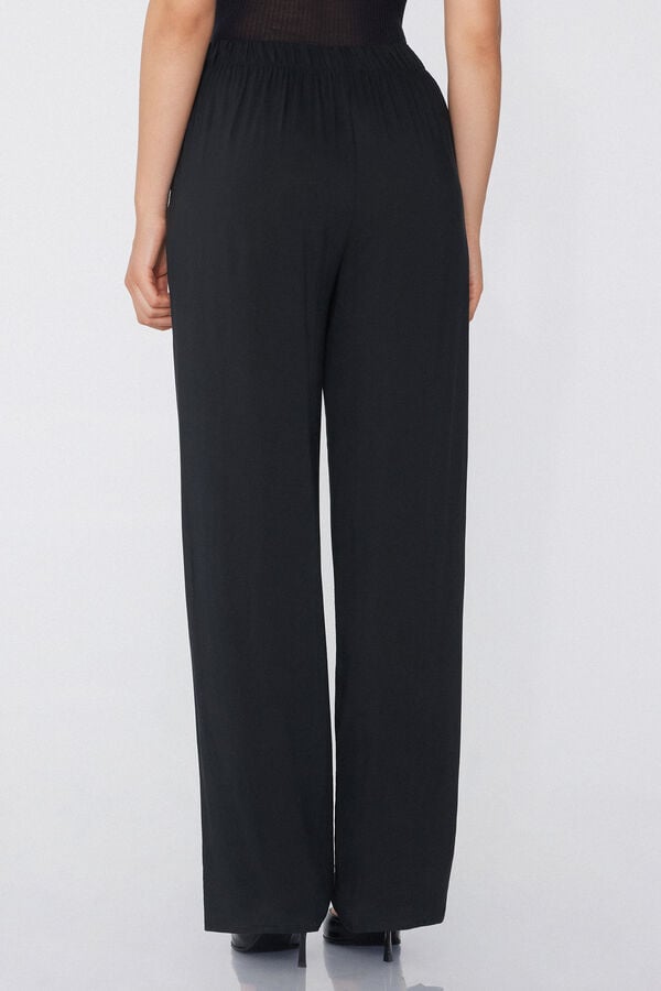 Tezenis Pantalón Largo Recto de Tela de Viscosa COMPRAR AHORA