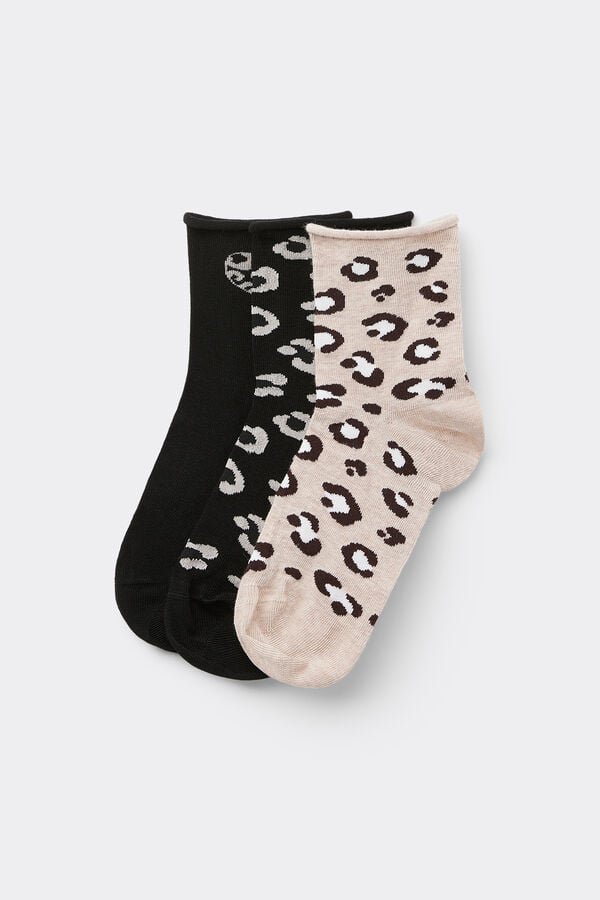 Tezenis 3 Pares Calcetines Cortos Algodón sin Borde Estampado Mujer Precio de fábrica