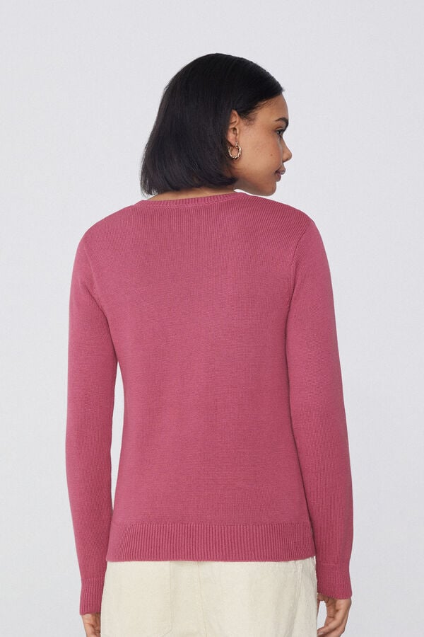 Tezenis Jersey de Manga Larga y Cuello Redondo Básico de Algodón Calado En oferta
