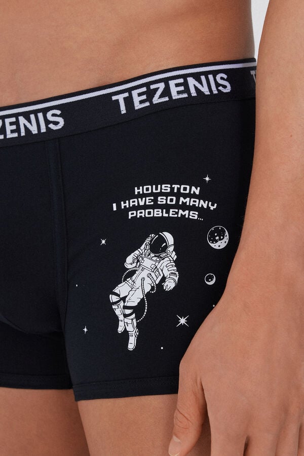 Tezenis Bóxer de Algodón Estampado con Bordes en Contraste con Logo Última moda