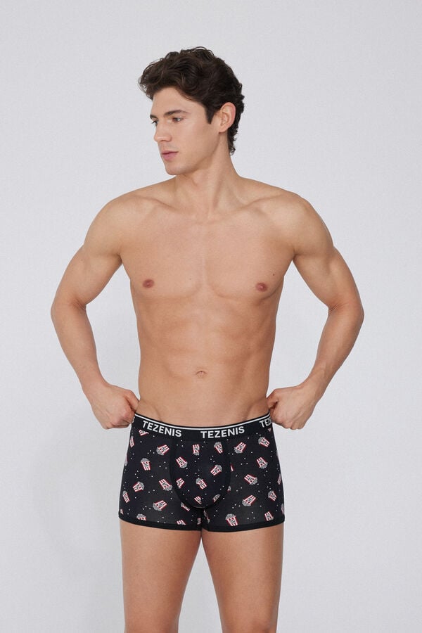 Tezenis Bóxer de Algodón Estampado con Bordes en Contraste con Logo Descuento por venta flash