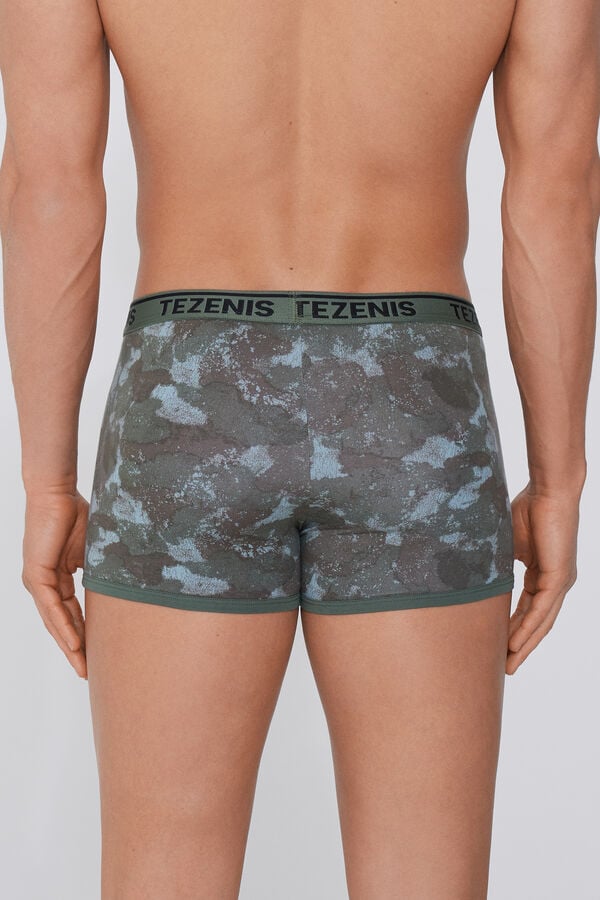 Tezenis Bóxer de Algodón Estampado con Bordes en Contraste con Logo Ofertas de temporada