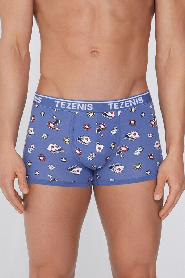 Tezenis Bóxer de Algodón Estampado con Bordes en Contraste con Logo