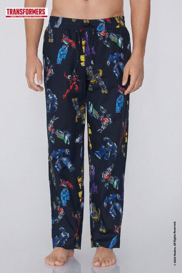 Tezenis Pantalones Largos de Tela de Algodón con Estampado Transformers Outlet