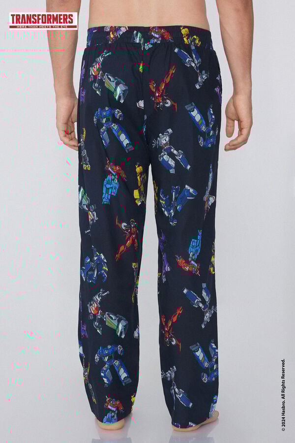 Tezenis Pantalones Largos de Tela de Algodón con Estampado Transformers Outlet