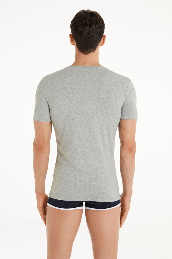 Tezenis Camiseta Escote Pico Algodón Elástico Gran oferta