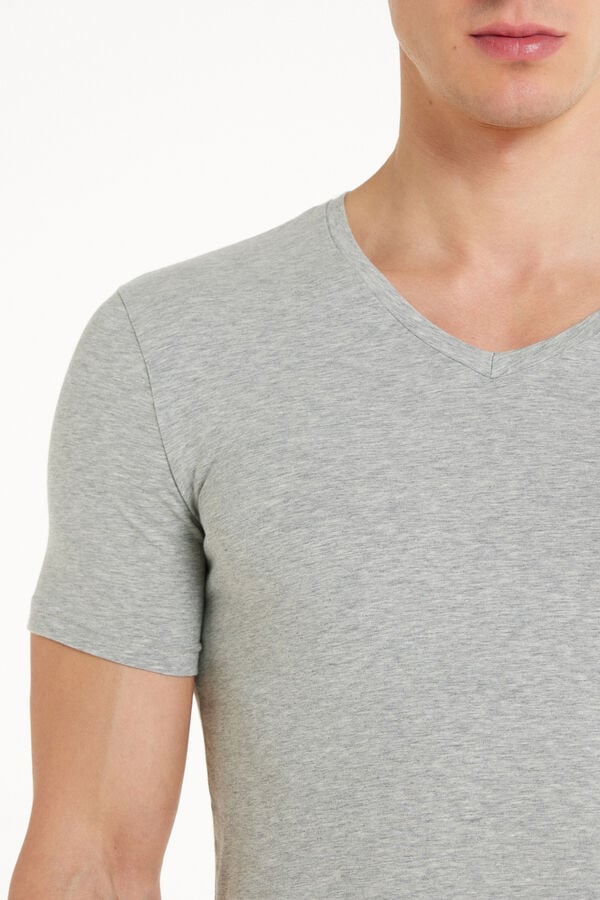 Tezenis Camiseta Escote Pico Algodón Elástico Gran oferta