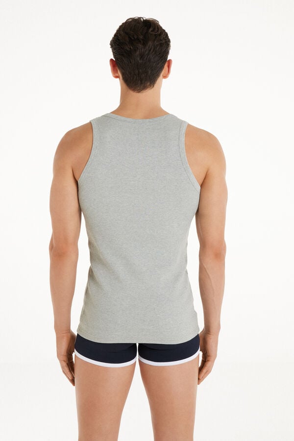 Tezenis Camiseta de Tirantes Canalé Tirantes Anchos Algodón Hombre Los más vendidos