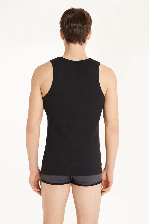 Tezenis Camiseta de Tirantes Canalé Tirantes Anchos Algodón Hombre Tienda