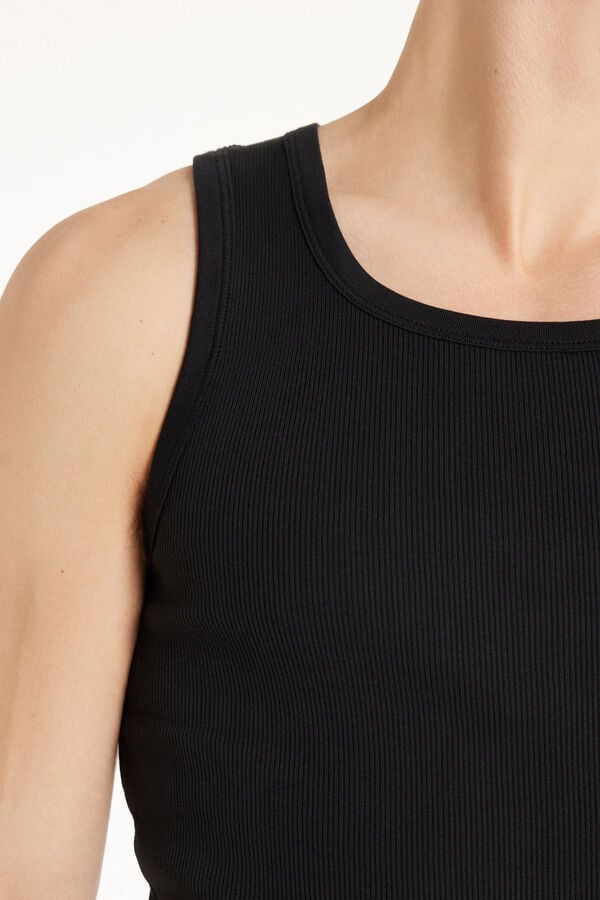 Tezenis Camiseta de Tirantes Canalé Tirantes Anchos Algodón Hombre Tienda