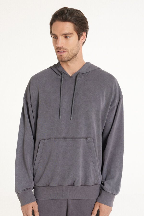Tezenis Sudadera de Manga Larga con Capucha y Efecto Desgastado