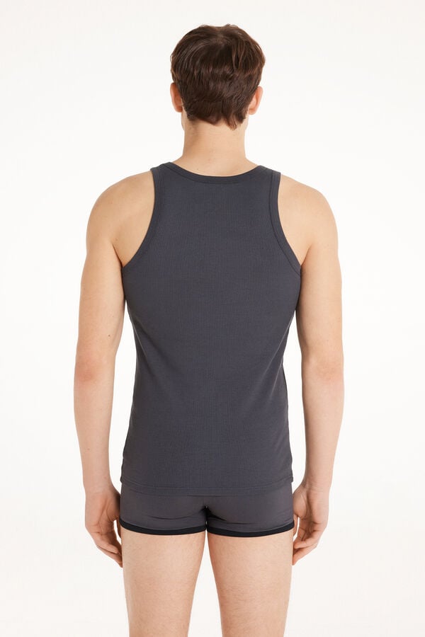 Tezenis Camiseta de Tirantes Canalé Tirantes Anchos Algodón Hombre Mejor oferta