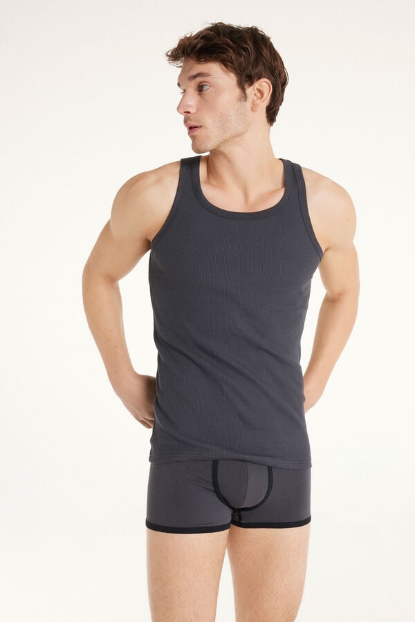 Tezenis Camiseta de Tirantes Canalé Tirantes Anchos Algodón Hombre Mejor oferta