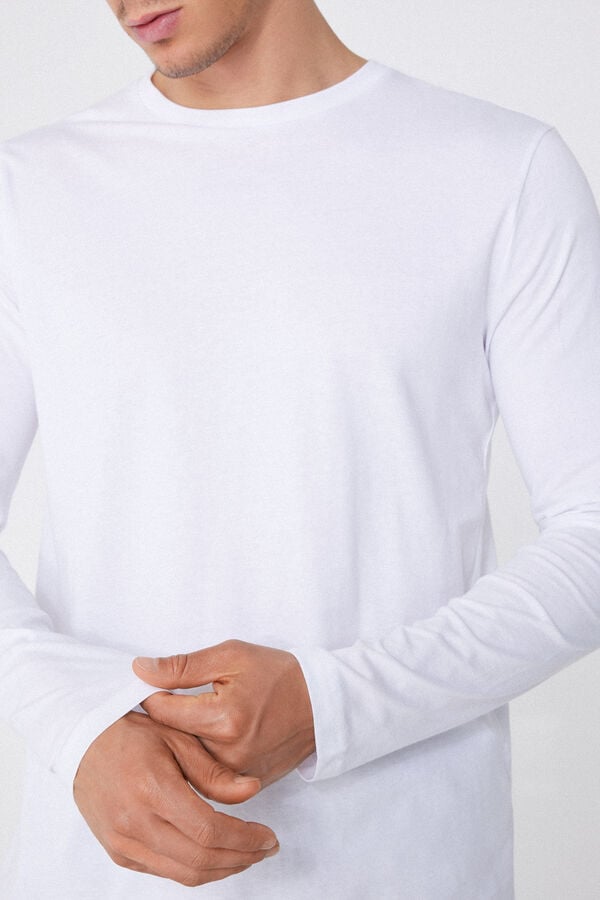 Tezenis Camiseta 100% algodón manga larga y cuello redondo hombre Rebajas top