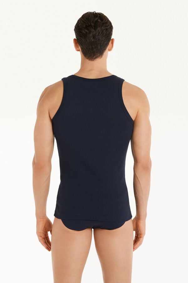 Tezenis Camiseta de Tirantes Canalé Tirantes Anchos Algodón Hombre ÚLTIMAS EDICIONES