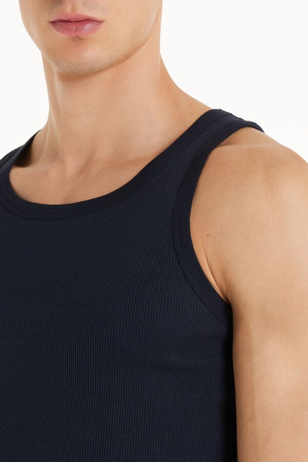 Tezenis Camiseta de Tirantes Canalé Tirantes Anchos Algodón Hombre ÚLTIMAS EDICIONES