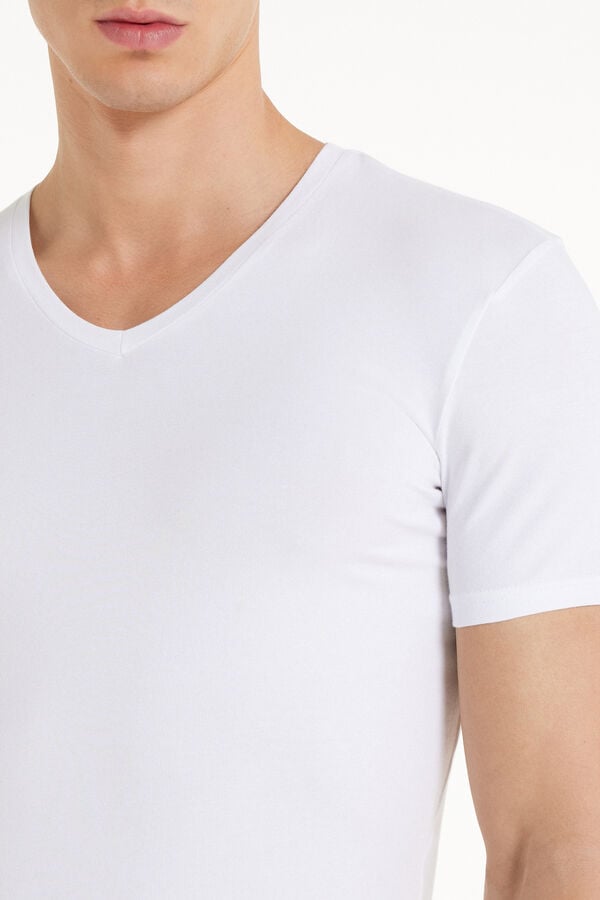 Tezenis Camiseta Escote Pico Algodón Elástico Limitado a 3 días