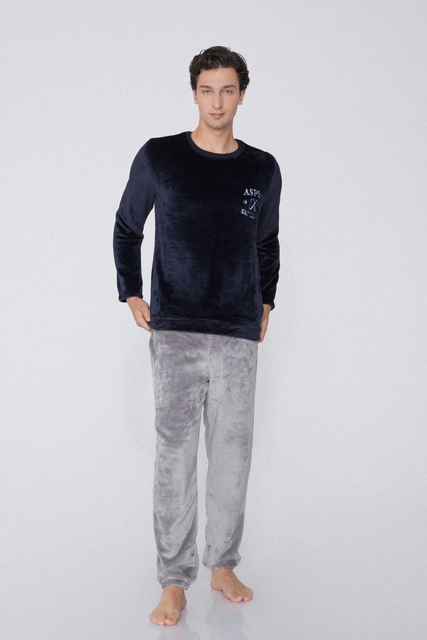 Tezenis Pijama Largo de Forro Polar Aspen Descuento por venta flash