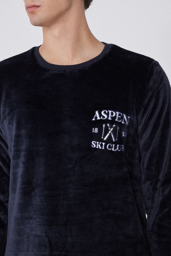 Tezenis Pijama Largo de Forro Polar Aspen Descuento por venta flash
