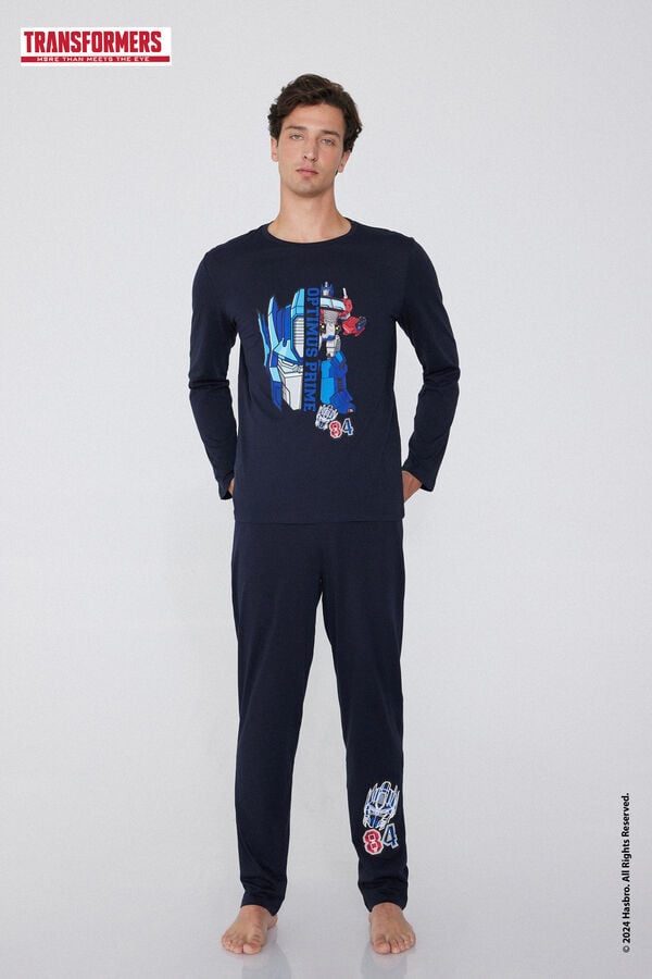 Tezenis Pijama Largo de Algodón con Estampado Transformers Ofertas de temporada