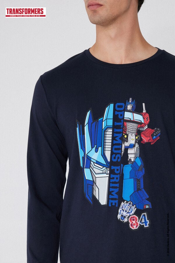 Tezenis Pijama Largo de Algodón con Estampado Transformers Ofertas de temporada