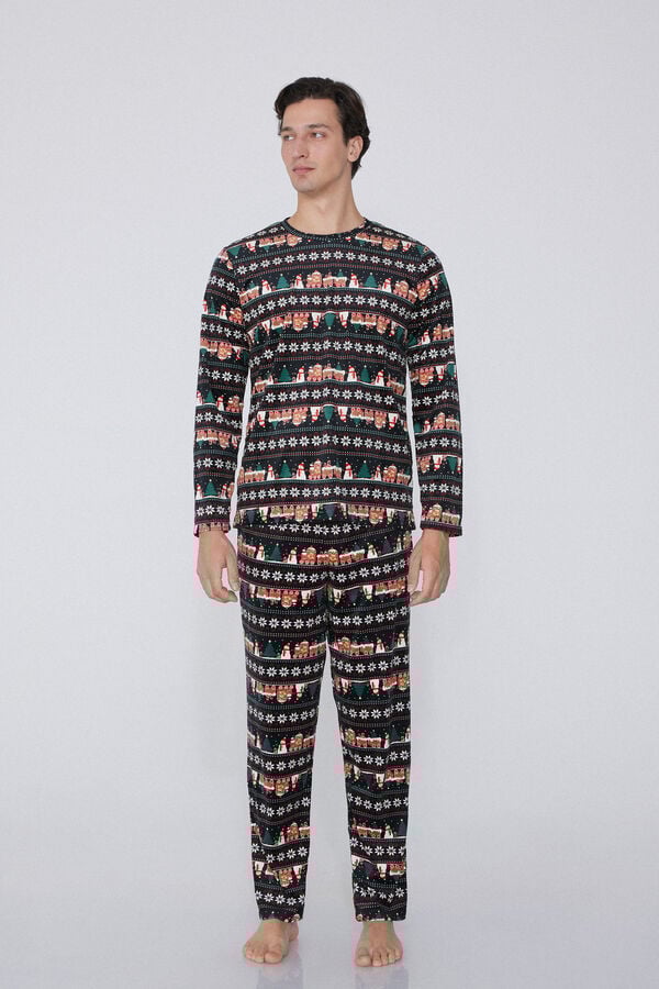 Tezenis Pijama Largo Micropolar Estampado Nórdico
